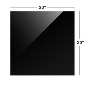 Black Acrylic 20" x 20"