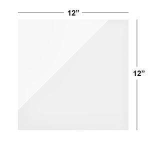 White & Black Acrylic 12" x 12"