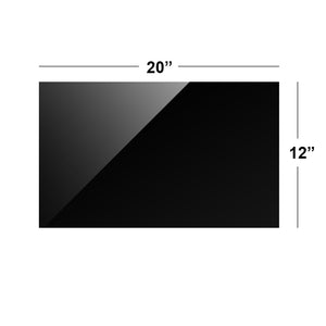 Black Acrylic 20" x 12"