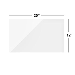 White Acrylic 20" x 12"